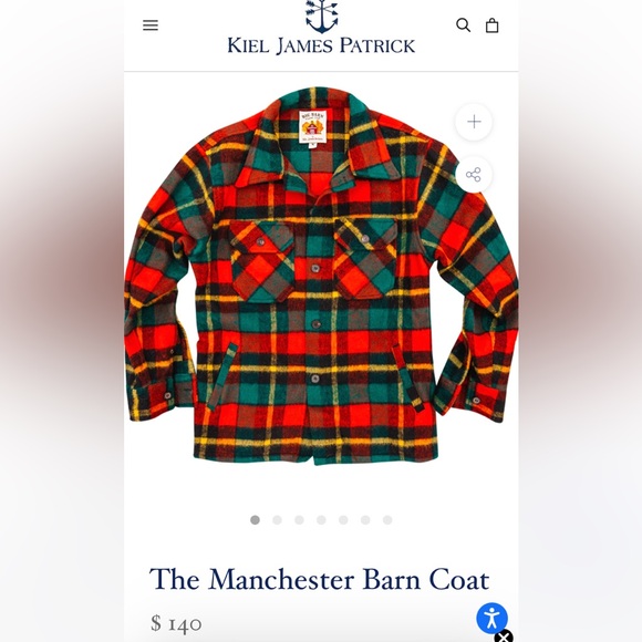 Kiel James Patrick Red and Green Plaid Jacket - Picture 2 of 10